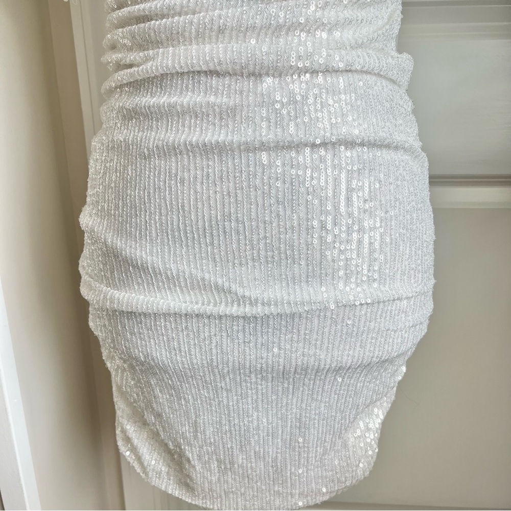 Hello Molly Frequent The Club Dress White Sz 6 - Picture 5 of 16